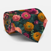 Unique Best Gifts For Men Ranunculus Flower Stropdas (Opgerold)