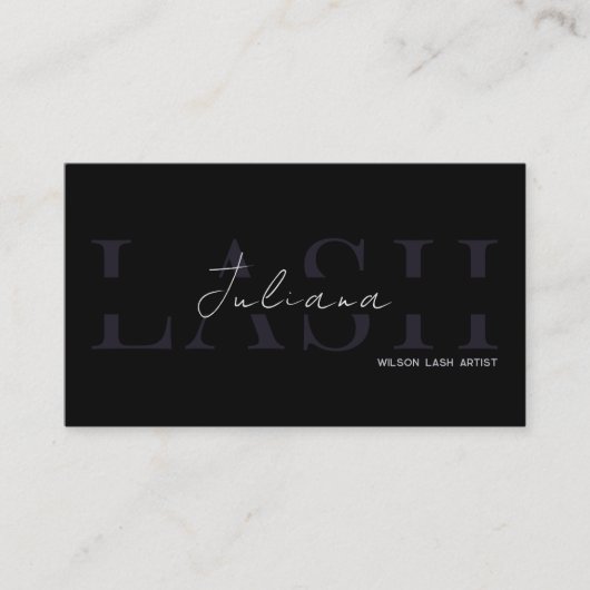Unique Black And White Beauty Salon Visitekaartje (Voorkant)