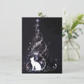 Unique Black Cat Christmas Cards Feestdagenkaart (Staand voorkant)