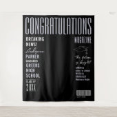 Unique Black Congratulations Grad Magazine Welcome Wandkleed (Voorkant)