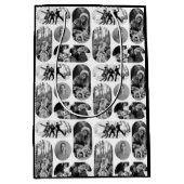 Unique Black & White Photo Collage Medium Cadeauzakje (Voorkant)