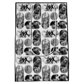 Unique Black & White Photo Collage Medium Cadeauzakje (Achterkant)