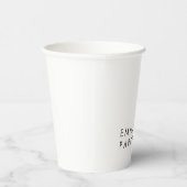 Unique Black White Trendy Jouw naam toevoegen Papieren Bekers (Rechts)