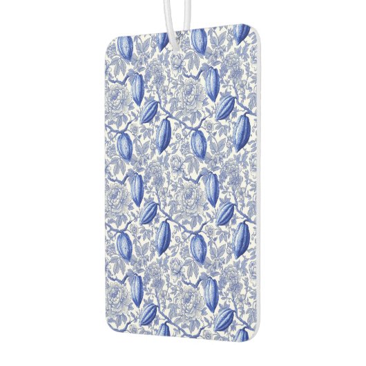 Unique Blue Toile Cocoa Chic Botanical Pattern Luchtverfrisser (Links)