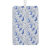 Unique Blue Toile Cocoa Chic Botanical Pattern Luchtverfrisser (Achterkant)