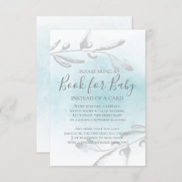 Unique BlueWatercolor Baby shower Boek voor Baby Kaart