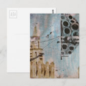 Unique Building Abstract Mixed Media Collage Briefkaart (Voorkant / Achterkant)