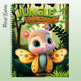 Unique Butterfly Girl Whimsical Cartoon Graphic 🦋 Notitieboek