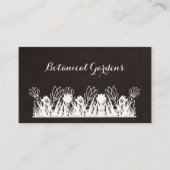 Unique Chocolate Linnen Look Floral Visitekaartje (Voorkant)