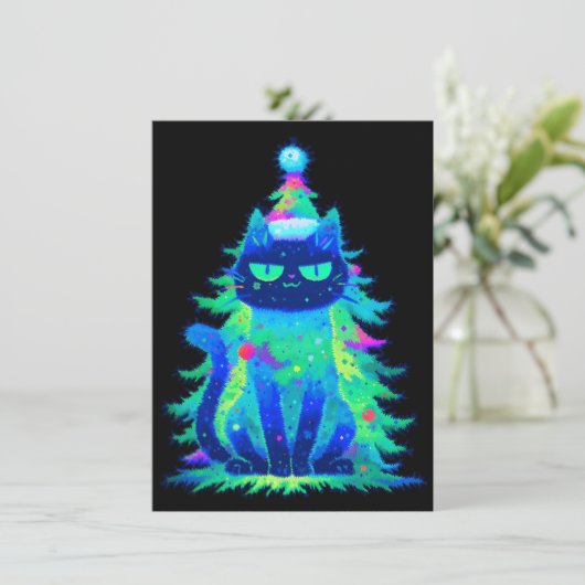 Unique Christmas Cards with Cats Feestdagenkaart (Staand voorkant)