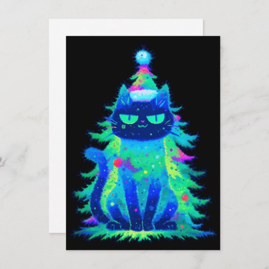 Unique Christmas Cards with Cats Feestdagenkaart (Voorkant / Achterkant)