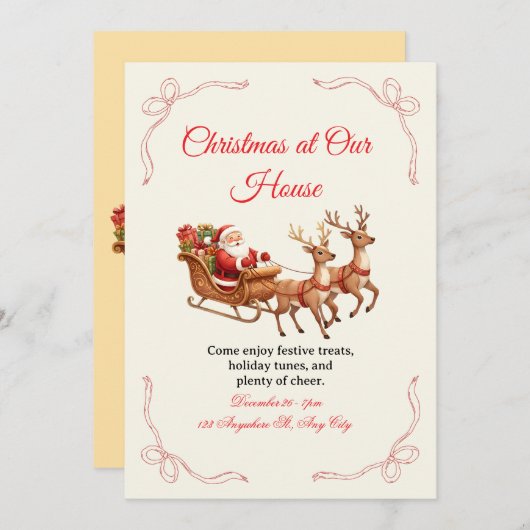 Unique Christmas Invitation Designs – Creativity  Kaart (Voorkant / Achterkant)