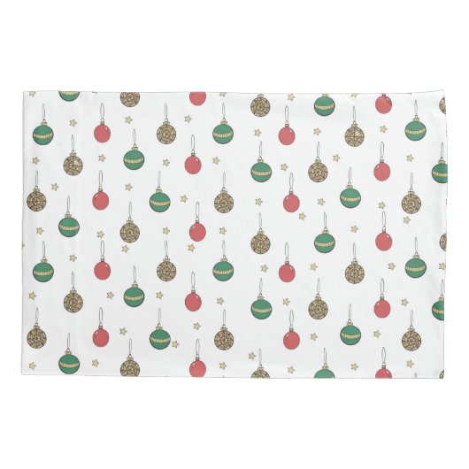 Unique Christmas Ornament Baubles Pattern Kussensloop (Achterkant)