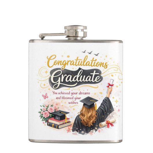 Unique Class of 2026 Graduation Gift Flask Heupfles (Voorkant)
