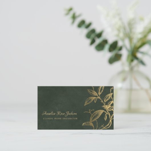 Unique classic elegant professional visitekaartje (Staand voorkant)