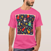 Unique Colorful Festive Pattern Art T-shirt (Voorkant)