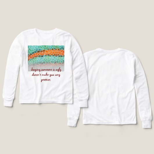 Unique Colorful Triangle Pattern & Quotes (Voorkant /achterkant)