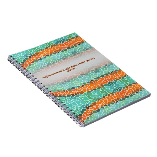 Unique Colorful Triangle Pattern & Quotes Notitieboek (Rechterzijde)