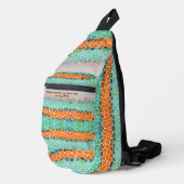 Unique Colorful Triangle Pattern & Quotes Sling Bag (Rechterhoek)