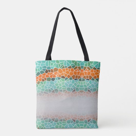 Unique Colorful Triangle Pattern & Quotes Tote Bag (Achterkant)