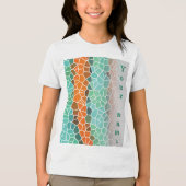 Unique Colorful Triangle Pattern & Quotes Tri-Blend Shirt (Voorkant)