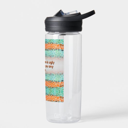 Unique Colorful Triangle Pattern & Quotes Waterfles (Links)