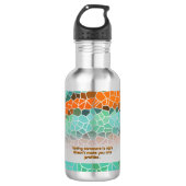 Unique Colorful Triangle Pattern & Quotes Waterfles (Voorkant)