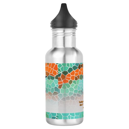 Unique Colorful Triangle Pattern & Quotes Waterfles (Links)