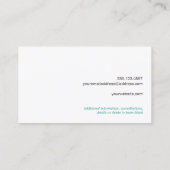 Unique Country Rustic Reclaimed Turquoise Wood Visitekaartje (Achterkant)