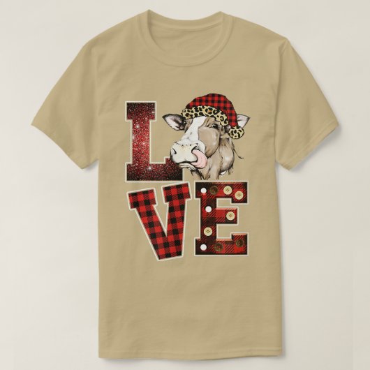 Unique Cow Lovers' Vegetarians Funny illustration T-shirt (Design voorkant)