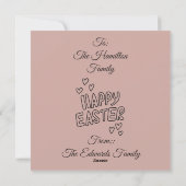 Unique Custom Easter Egg Floral Frame Celebration Feestdagenkaart (Achterkant)