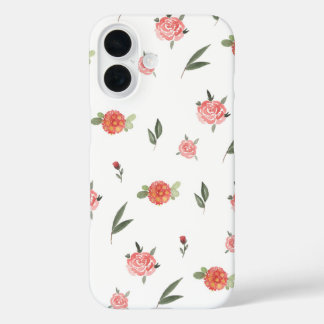Unique Custom Floral Photo iPhone 16 Hoesje