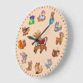 Unique Cute Animals of Nature Themed Grote Klok (Hoek)