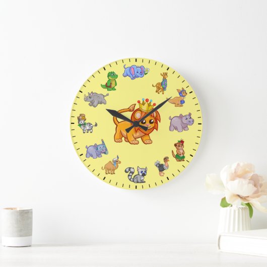 Unique Cute Animals of the Wild Themed Grote Klok (Huis)