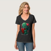 Unique Cute Cthulhu Valentines Day T-shirt (Voorkant volledig)