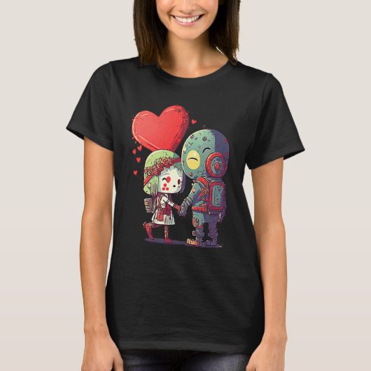 Unique Cute Zombie Valentines Day 1 T-shirt (Voorkant)