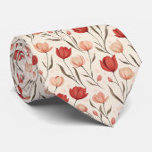 Unique Dads Fathers Day Gifts Tulip Flower Stropdas (Opgerold)