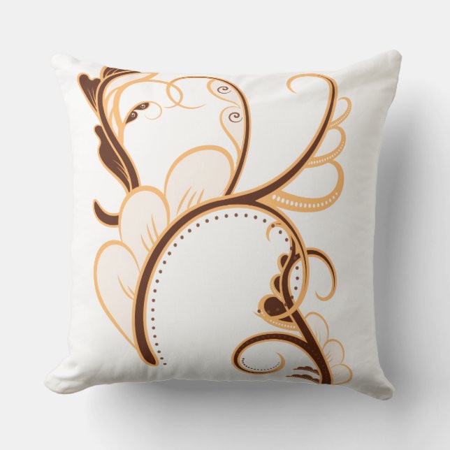 Unique design of curved branch motif pillow kussen (Voorkant)