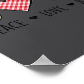 Unique Design Peace Love Joy Hapness Motivational  Poster (Hoek)