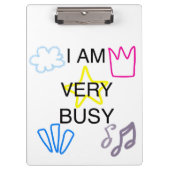Unique Designs Iam Very Busy  Klembord (Voorkant)