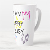 Unique Designs Iam Very Busy Latte Mok (Rechterhoek)