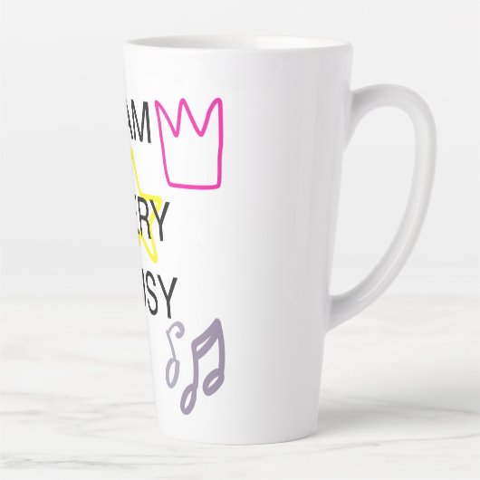 Unique Designs Iam Very Busy Latte Mok (Rechts)