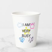 Unique Designs Iam Very Busy Papieren Bekers (Voorkant)