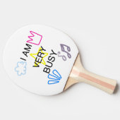 Unique Designs Iam Very Busy Tafeltennisbatje (Zijkant)