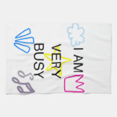 Unique Designs Iam Very Busy Theedoek (Horizontaal)