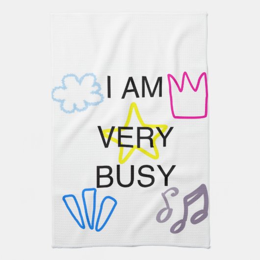 Unique Designs Iam Very Busy  Theedoek (Verticaal)