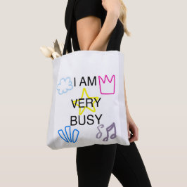 Unique Designs Iam Very Busy Tote Bag