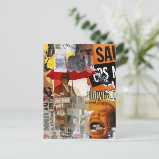 Unique Do Not Pet Fish Screaming  Mixed Media  Briefkaart (Staand voorkant)