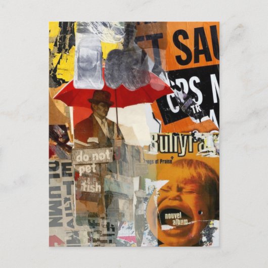 Unique Do Not Pet Fish Screaming  Mixed Media  Briefkaart (Voorkant)