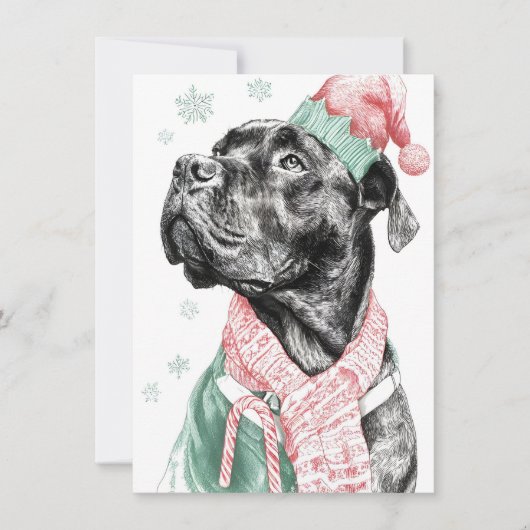 Unique Dog Christmas Cards Feestdagenkaart (Voorkant)